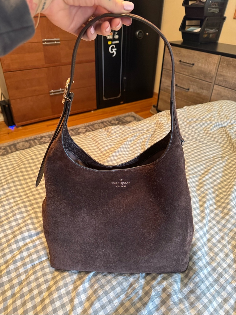 kate spade Brown Suede Shoulder Bag
